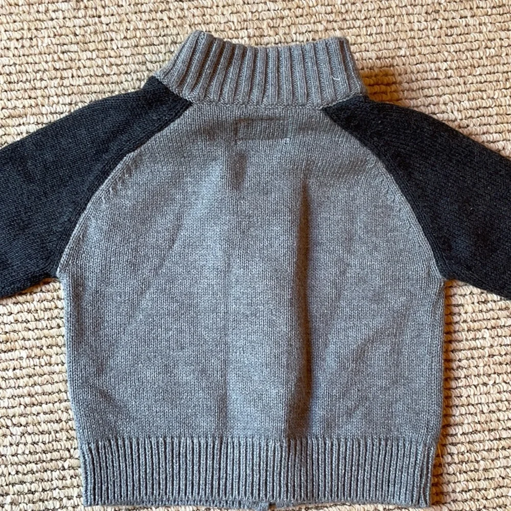Oshkosh 6 month full zip gray sweater